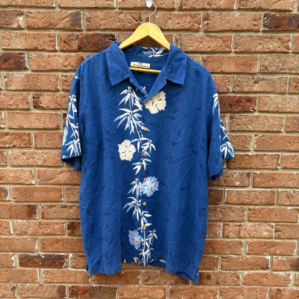 Vintage Tommy Bahama Silk‎ Floral Beach Shirt XL